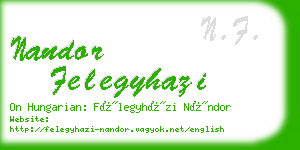nandor felegyhazi business card